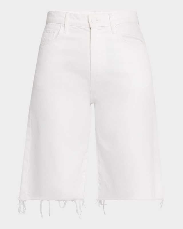 The Maven Bermuda Fray Denim Shorts